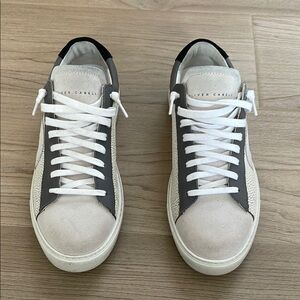 Oliver Cabell White and Gray Minimalist Sneakers